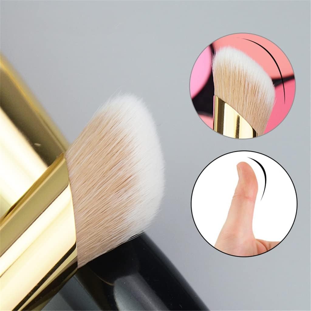 Makeup Brush Foundation Concealer Makeup Brushes Synthetic Hair Finger Belly Brush Liquid Foundation BB Cream Concealer Makeup Brush Cosmetic Products (Color : Black, Size : 3pcs)