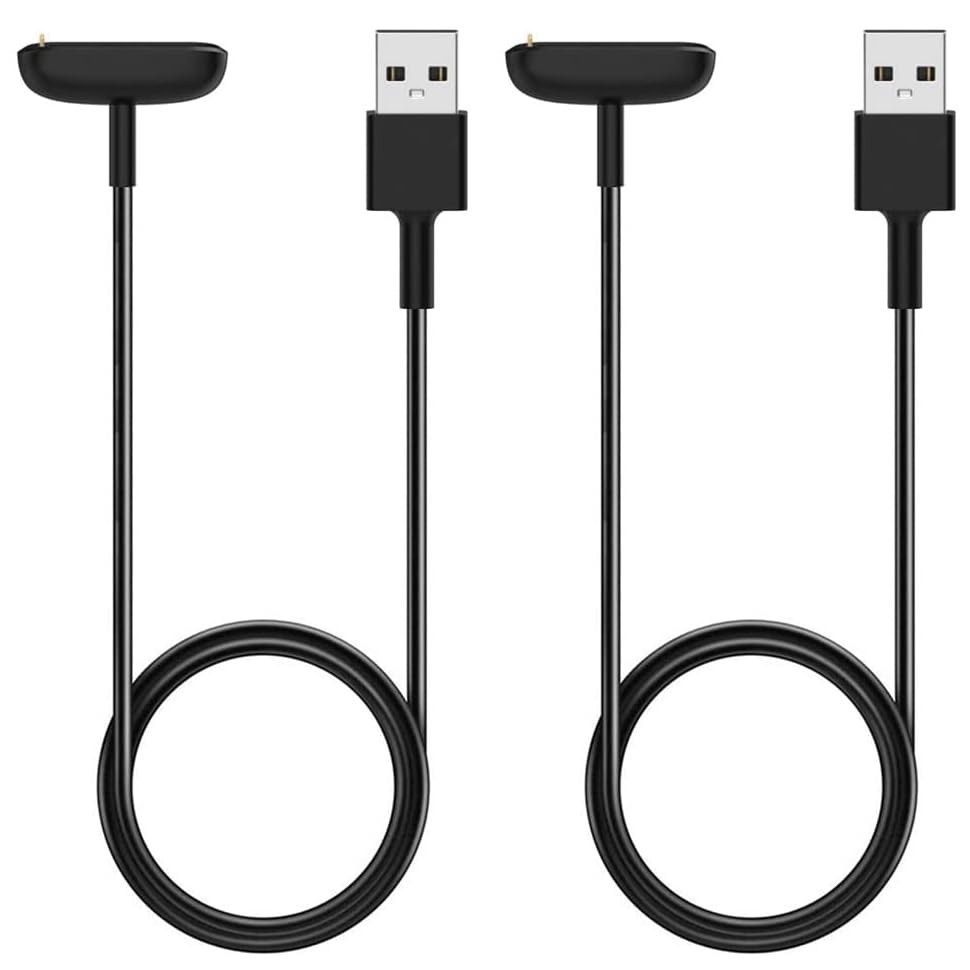 Nisyctk Chargeur pour Fitbit Charge 6/Fitbit Charge 5/Fitbit Luxe, câble de charge USB de rechange pour Fitbit Charge 5/Charge 6/Luxe (1 m) (2)