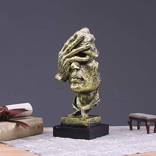 Miniatura 2 de Lependor Decoraciones de escritorio abstractas y creativas, estatuas de pensador, estatuas y esculturas de manos y cara para decoración del hogar,