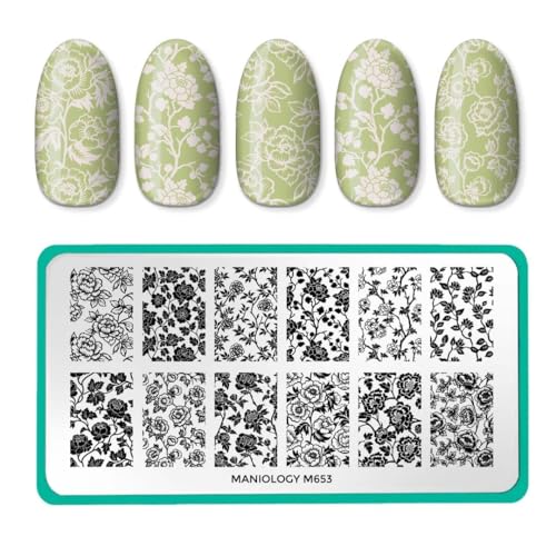Maniology Chinoiserie Nail Stamping Plate | Full Floral-Themed Designs