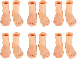 Toyvian Toddler Toys Little Feet Fingers 6 Pairs Finger Feet Set Puppet Tiny Feet Small Feet Mini Puppets Left& Right Feet for Puppet Show Plastic Feet Toy Halloween Hand Prop Accessories Baby Toys
