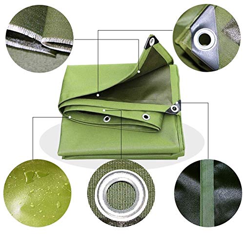 Bâche imperméable extérieure verte anti-UV pour bois et camping - 4