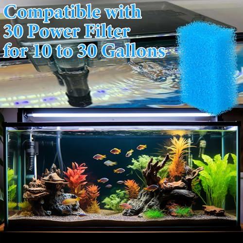 Image of Threlaco 6 Pack Foam Filters Compatible with AquaClear 30 Power Filter, Aquarium Foam Insert, Replacement Sponge Pads for Use in Freshwater & Saltwater Aquarium