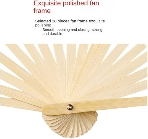 MERRIYARD Ventilateur de Danse de Soie, Ventilateur de Soie Simulation Soie Danse Long éventail dégradé de Couleur Danse du Ventre Spectacle de Danse Orientale éventail Long 51CM(Red,Left) – vue 2