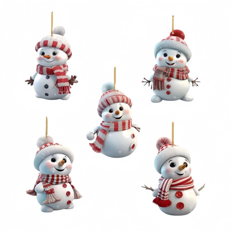 Amazon.com: Christmas Ornaments Cute 2D Snowman Acrylic Ornaments