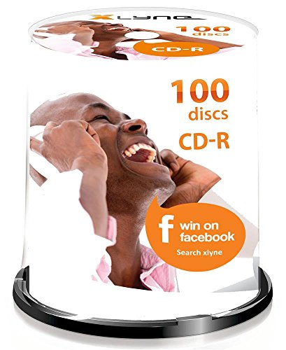 XLYNE CD-R 700 MB CD-ROM Rohlinge – 100er Cakebox – 52x Speed – 80 Min – Optical Media, Audio, Film, Foto