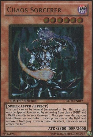 Yu-Gi-Oh! - Chaos Sorcerer (GLD4-EN012) - Gold Series 4: Pyramids Edition - Limited Edition - Gold Rare by Yu-Gi-Oh!
