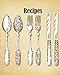 Produktbild Recipes: Elegant Spoon & Fork Cover Design Recipe Book Planner Journal Notebook Organizer Gift | Favorite Family Serving Ingredients Preparation Bake ... Kitchen Notes Ideas | 8x10 120 White Pages