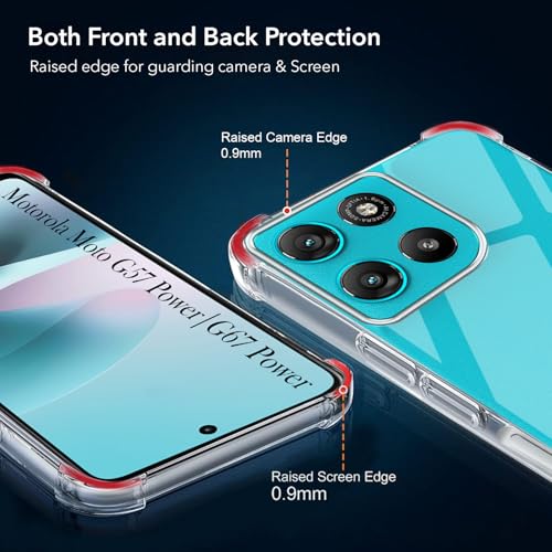 Image of Jkobi Shockproof Crystal-Clear Back Cover for Motorola Moto G67 Power | G57 Power (Anti Yellow Case | Drop & Camera Protection | Hard Polycarbonate)