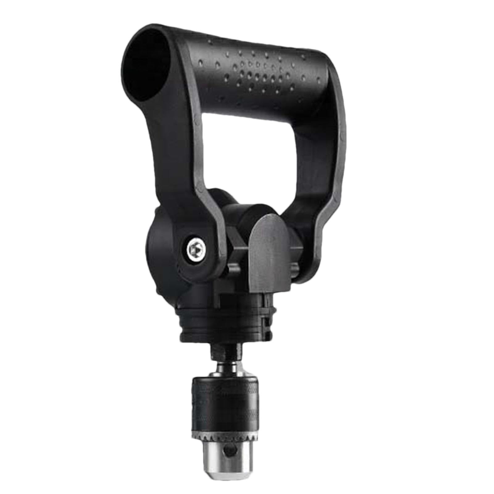 Adaptateur de mandrin de perceuse à angle droit avec poignée ergonomique antidérapante noire