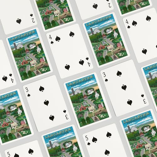 Lantern Press Lancaster Retro Countryside 52 Cartas Póker miniatura 4
