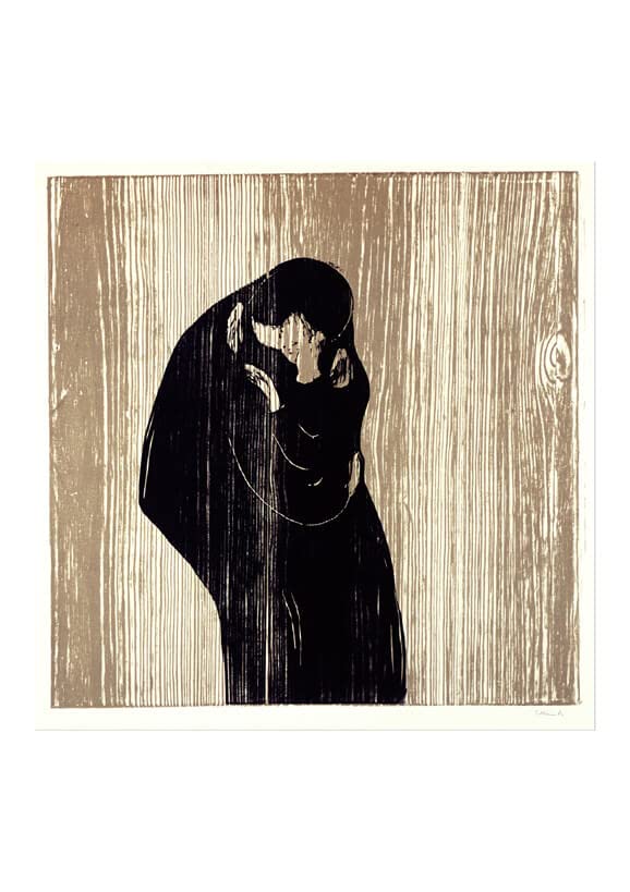 Impression d'archivage Edvard Munch Kiss IV affiche grand format mat deco salon haut de gamme