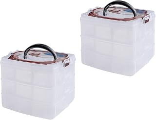 Parliky 2pcs Box Storage Box Tool Box Para Guardar Clear Jewelry Organizer Box Clear Jewelry Box Plastic