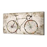 Apicoture Mountain Bicycle Canvas Prints Wall Art - Vintage Bike Decor Large Panels Bike Paintings Framed for Living Room Wall Decorations, 24'x 48'