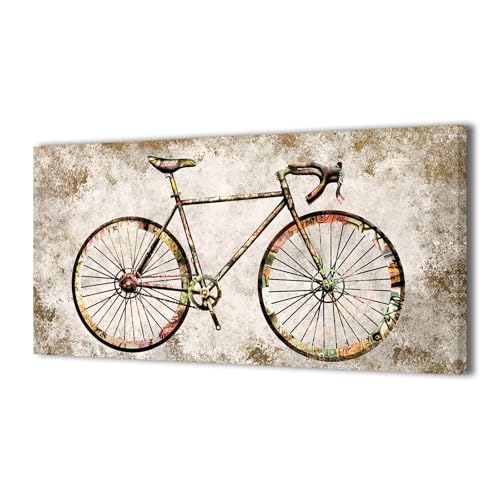 Apicoture Mountain Bicycle Wall Decor Vintage Bicycle Decor Cycling Wall Art Canvas Prints Large Panels Bike Paintings Framed