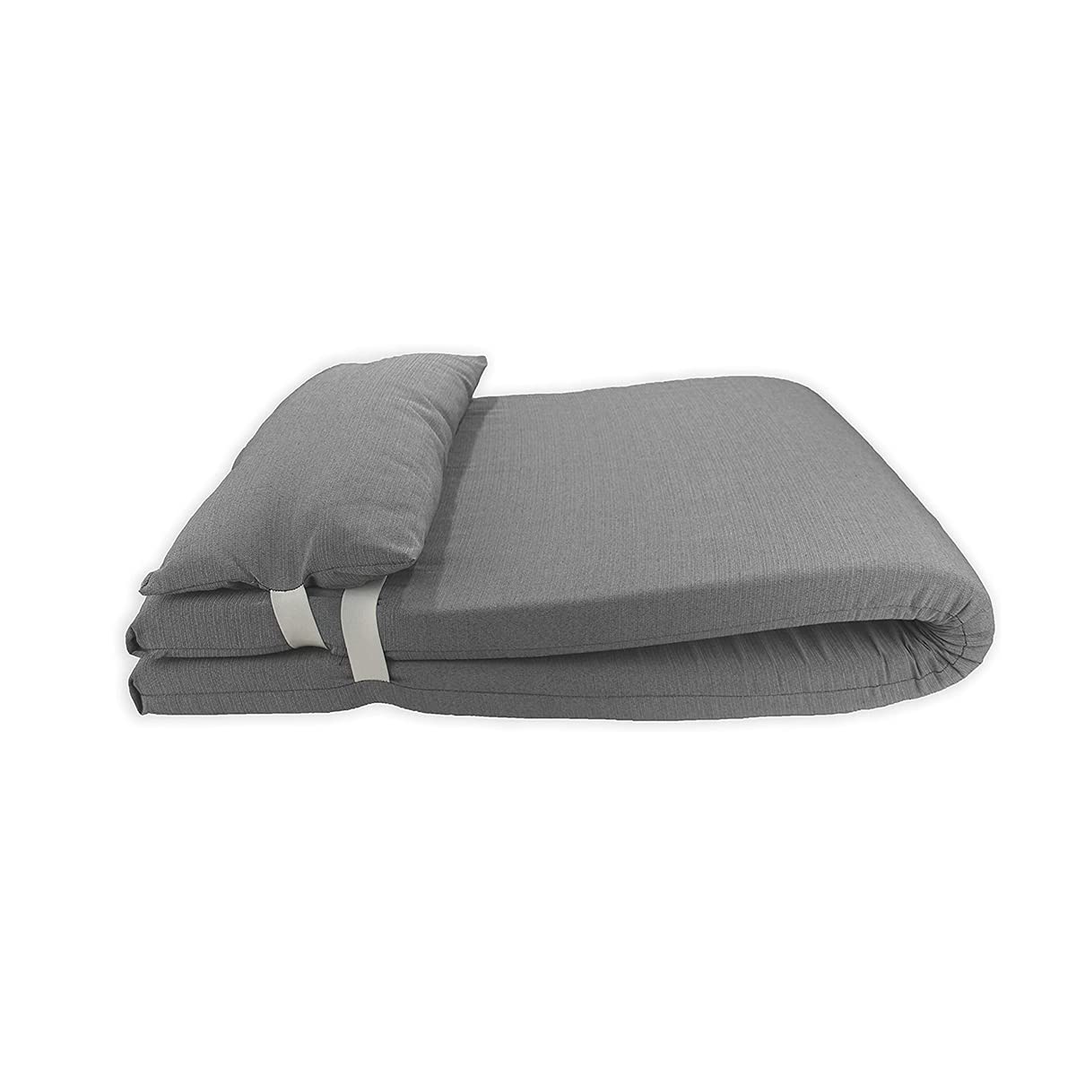 Acomoda Textil - Colchón Tumbona con Cojín 180x60x6 cm. Desenfundable, Elegante y Cómodo. Ideal para Jardín Piscina, Playa, Balcón y Terraza. (Gris, 2)