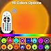 Sunset Lamp Projector, Rainbow Projection Led Lights with Remote, 16 Colors Multicolor Changing LED Night Light, Sunlight Light for Photography Selfie Party, Home Bedroom Decor Xmas Gifts for Women