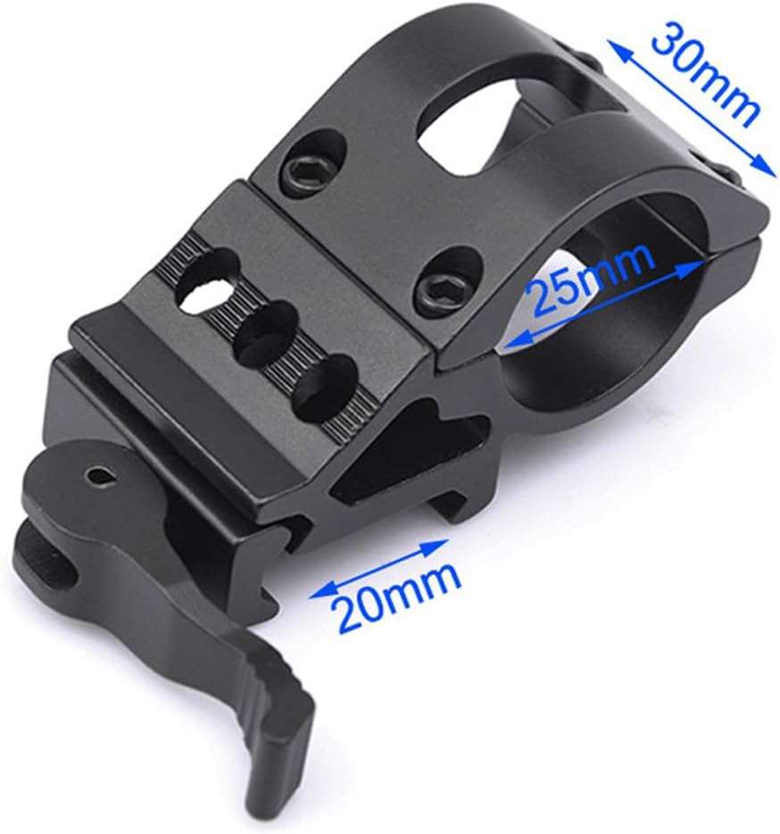 25mm Quick Release Telescope Clamp Flashlight Mount with Stainless Steel Screws