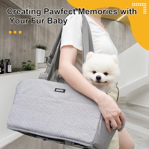 Becivi Console Dog Car Seat for Small Dogs Cats Up to 11lbs, Anti-Collapse Pet Armrest Booster Seat with Soft Pillow,Non-Slip Seat Rails Hooks & Safety Belt, Portable Car Accessories for Pets Travel by Becivi - Image 7