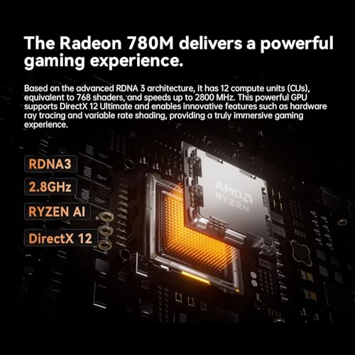 Image of MINISFORUM UM890 Pro Mini PC, AMD Ryzen 9 8945HS (up to 5.2GHz) Mini Computers, 32GB DDR5 5600MHz RAM&2TB PCIe 4.0 SSD, Mini Desktop Quad Display HDMI /DP1.4 /USB-C, AMD Radeon 780M /Dual LAN 2.5G