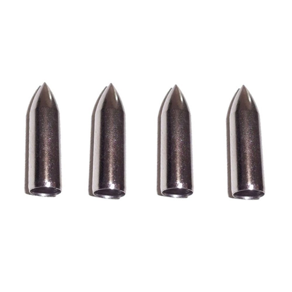 ZSHJG 24 szt. Łucznictwo Strzała Punkty Łowiectwo Strzałki Metalowe groty Strzałki Końcówki Celowe Ćwiczenia Grot Strzałki dla ID 8 mm Drewniane bambusowe strzały