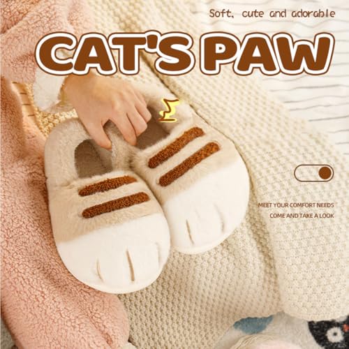 Cat Paw Slippers, Winter Warm Platform Cat Feet Slippers, Cute Fluffy Animal Cat Paw Slippers for Women2