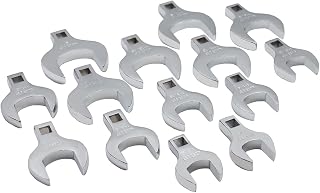 Grip 14 pc 1/2" Jumbo Crowfoot Wrench Set SAE - Sizes from 1-1/16" to 2" with Storage Tray - Chrome Plated Carbon Steel