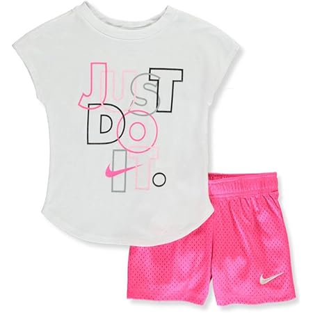 pink and white nike outfit