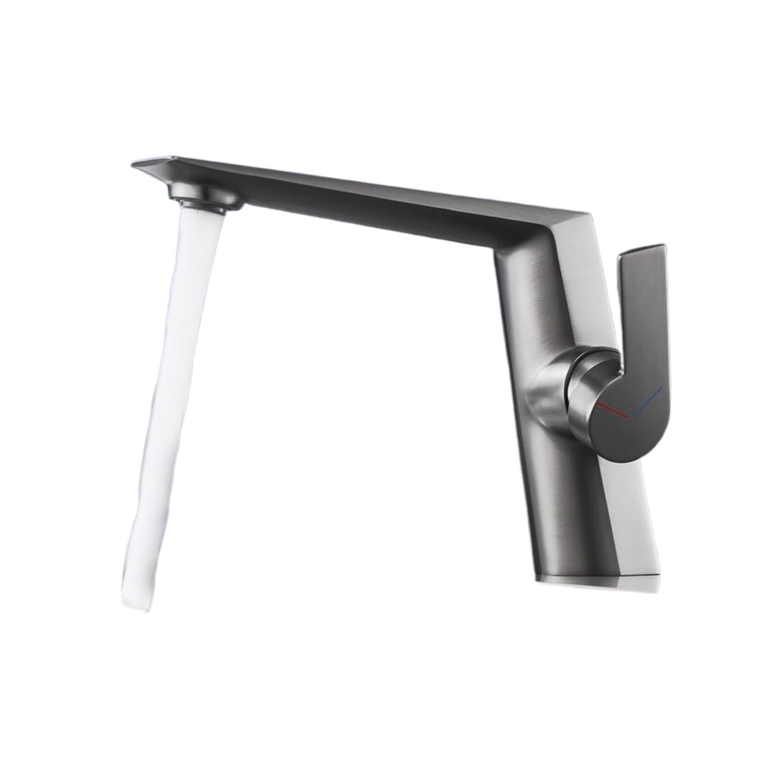 Kitchen Faucets, Basin Faucet Chrome Bathroom Sink, Single Handle Hole Taps Hot Cold Mixer Tap Crane(Grijs)