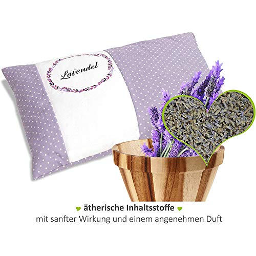 Lavendelkissen Gözze mit Lavendelduft, 180g, Baumwollbezug