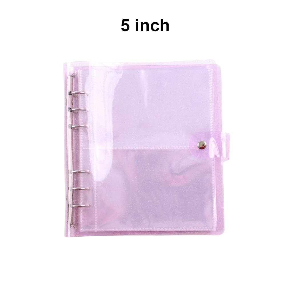 3 zestaw 3/5/7 cala album fotograficzny DIY wzrost dziecka pamięć luźny liść scrapbooking organizacja uchwyt duża pojemność książka fioletowy 12,7 cm 12,7 cm