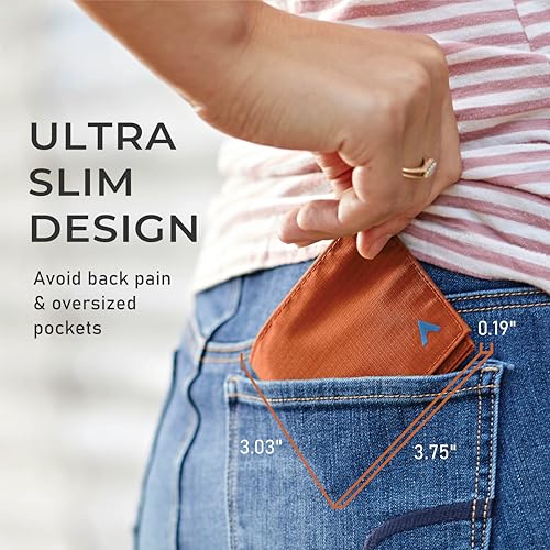Image of Allett Sport Wallet, RFID Blocking Slim (Nylon, Potters Clay)