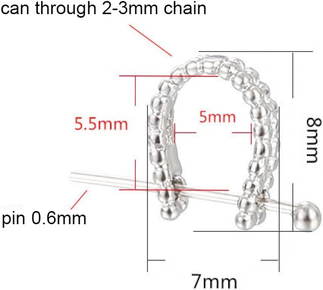 2pcs 925 Sterling Silver Pinch Pendant Bails with Ball Pin U Shape Necklace Connector Bail Jewelry Findings Charm Clasp Clips