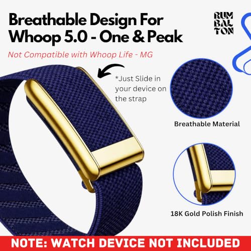 Image of Nylon Strap Compatible with Whoop 5.0 Band Strap - Durable, Adjustable Fitness Tracker Strap | Breathable, Comfortable Bands for Workout, Sleep, and Health Monitoring (Device Not Included)