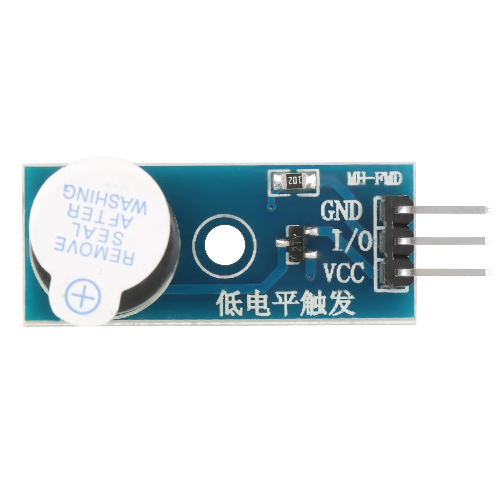 Akozon Modulo buzzer attivo, 5 pezzi, allarme acustico 3.3V to 5V per giocattoli elettronici, dispositivi di allarme e timer, Installazione semplice e alta potenza sonora