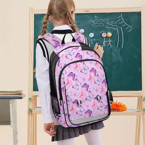 Sac à dos papillon mixte grand compartiment ordinateur portable