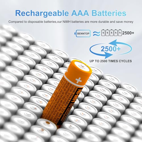 BENNTOP NI-MH AAA Akku 550mAh 1.2v für Panasonic schnurlose Telefone Wiederaufladbare AAA Batterien HHR-55AAABU für Gigaset BT Telefone