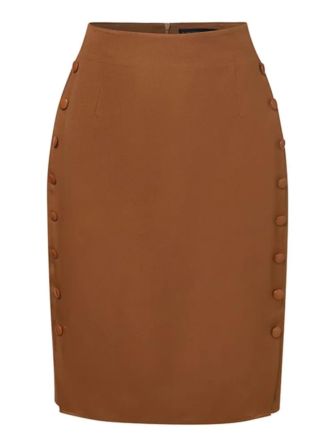 Elegante Pacchetto Hip Moda Donna Tubino Gonna Sexy Ufficio Slim Midi 2024 Primavera A Vita Alta Bottoni Gonna