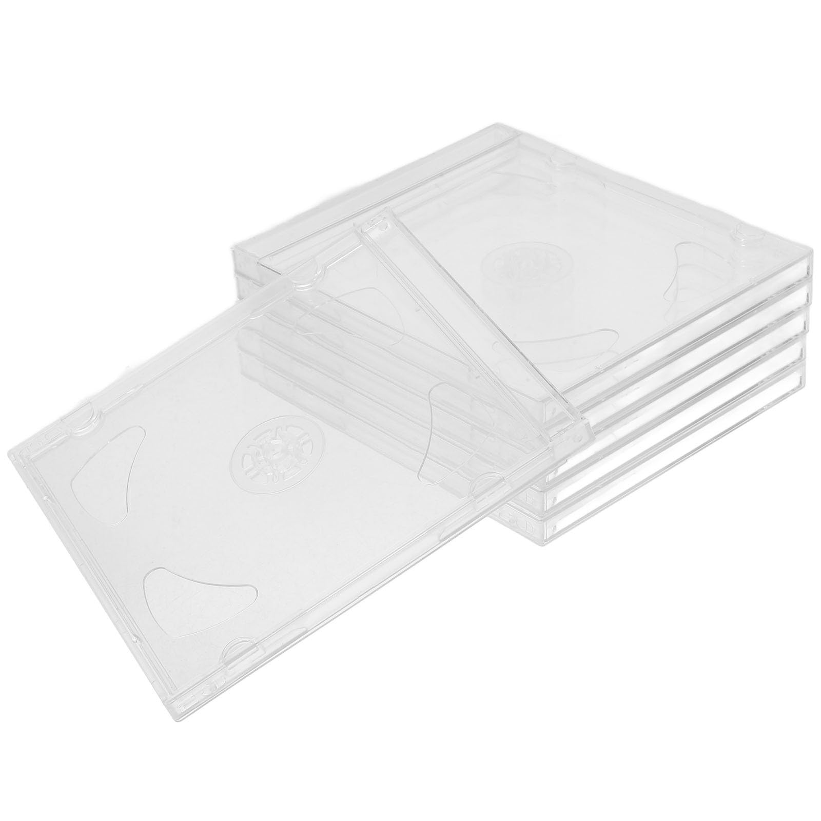 Estuche Transparente para CD y Dvd SECFOU de 6 piezas en cajas acrílicas dobles