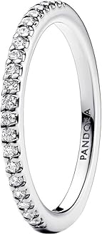 Pandora Timeless Sterling silver eternity ring with clear cubic zirconia