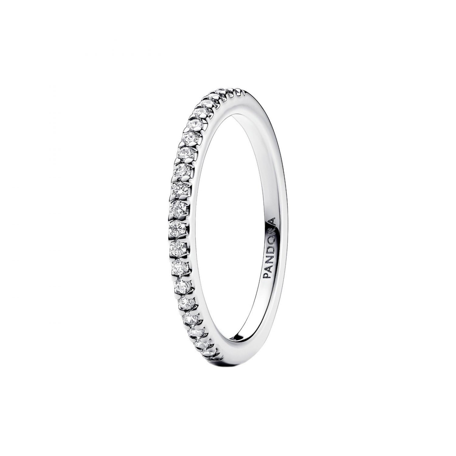 PANDORATimeless Sterling silver eternity ring with clear cubic zirconia