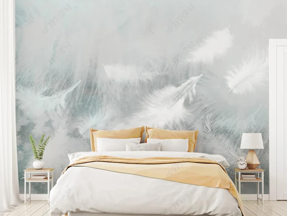 Papier peint intissé bleu aquarelle pour créer une ambiance apaisante dans la chambre