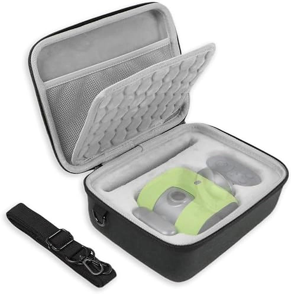 Portable Carrying Case Compatible with XbotGo Chameleon, Hard Shell Protective Camera Case, Precision‑Cut EVA & High‑Density Oxford Fabric, Dustproof, Shockproof with Velvet Lining & Strap