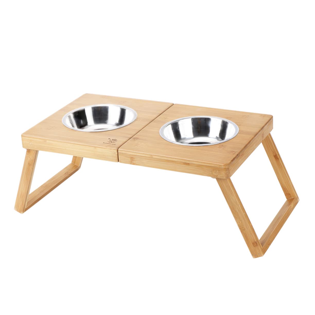 BESPORTBLE 1pieza Soporte De Doble Cuenco De Acero Inoxidable para Mascotas Comedero para Perros y Gatos para Alimentación De Comida y Agua