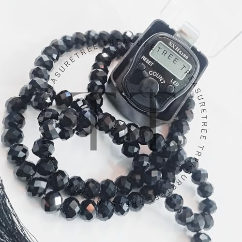 Image of Digital Tasbih Counter and Prayer Beads Combo Pack - Efficient and Elegant Prayer Aid (Black)