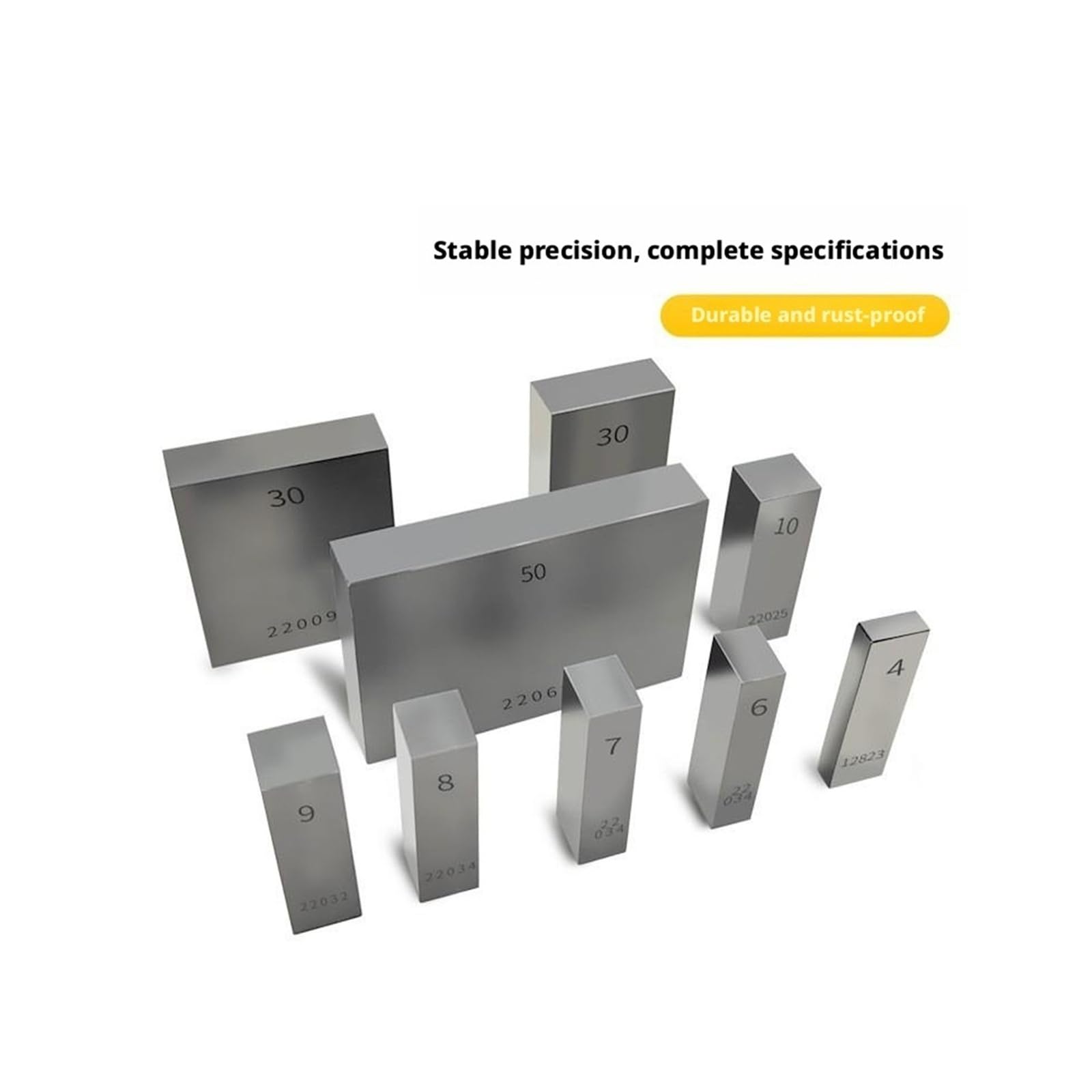 Juego de bloques medidores de acero de grado 0/1, 32/38/47/83/87/103/112 Uds. for calibrar micrómetros y calibradores Medición precisa(38 pieces level 0)