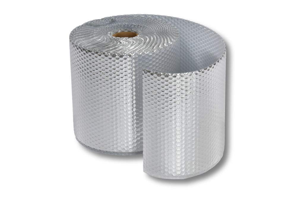 1 rotolo di pluriball con rivestimento in alluminio 80cm x 50m = 40m² Premium 250µ spessore pellicola 4 strati per borse di trasporto e borse a battente, modellismo, pellicola termica in argento