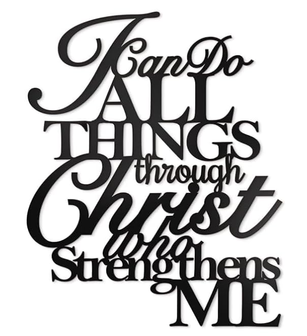 I Can Do All Things Through Christ Metal Wall Art, Philippians 4 13 Christ Home Decor I Can Do All Things Through Christ Who Strengthens Me Religious Scripture Art Wooden Wall Hanging Decoration Items for Home | Bedroom | Mdf Designer Artwork Decorative for Living Room | Ideal Gifts | Stylish Modern Decor Item (WH_6719N)-image-19