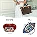 Lckaey Premium Nylon Purse Organizer for neverfull Tote Handbag insert for longchamp and goyard tote Organizers 3097Brown-Mini