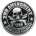 Hot Leathers 2nd Second Amendment 1-1/2" Heavy Pewter Biker Jacket Pin